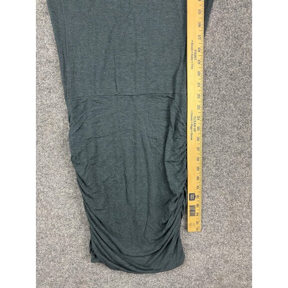 Prana Dress Womens Small Dark Gray Short Sleeve Ruched Casual Stretch Soft - Picture 5 of 7